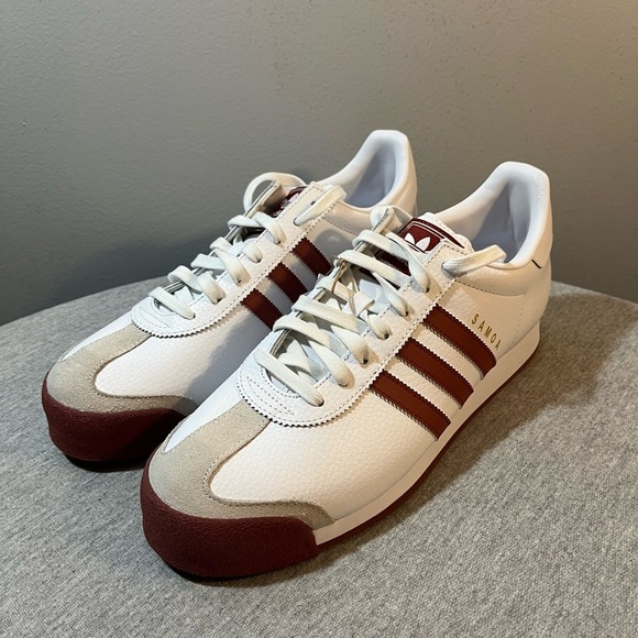 Adidas Samoa White Red Athletic Sneaker Men’s Shoe Size 11 JQ0045 - Picture 9 of 11